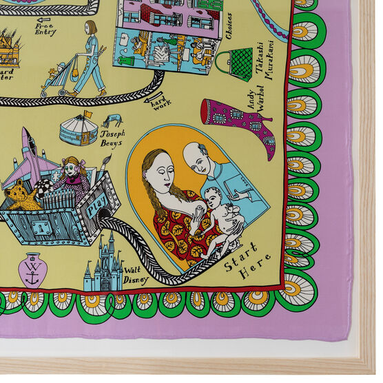 Grayson Perry framed silk scarf